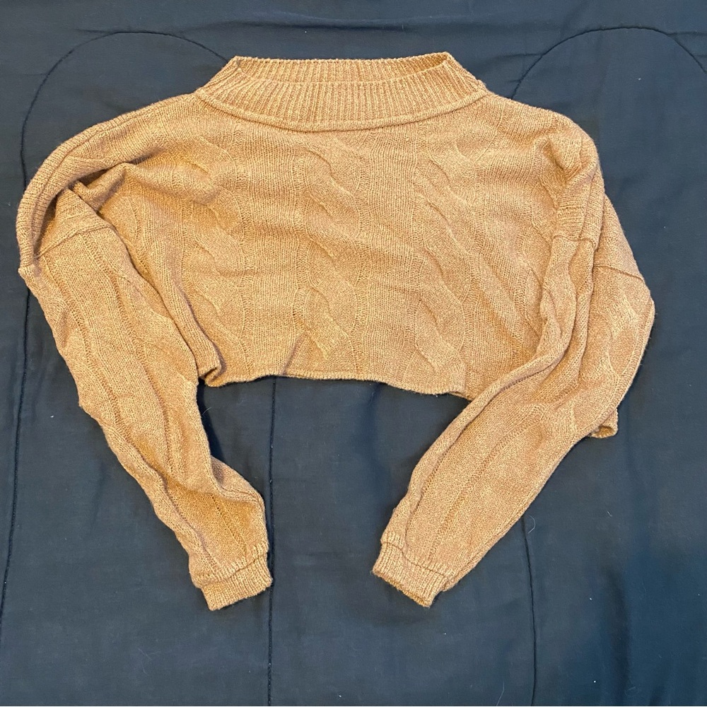 Elegant Brown cropped  Sweater